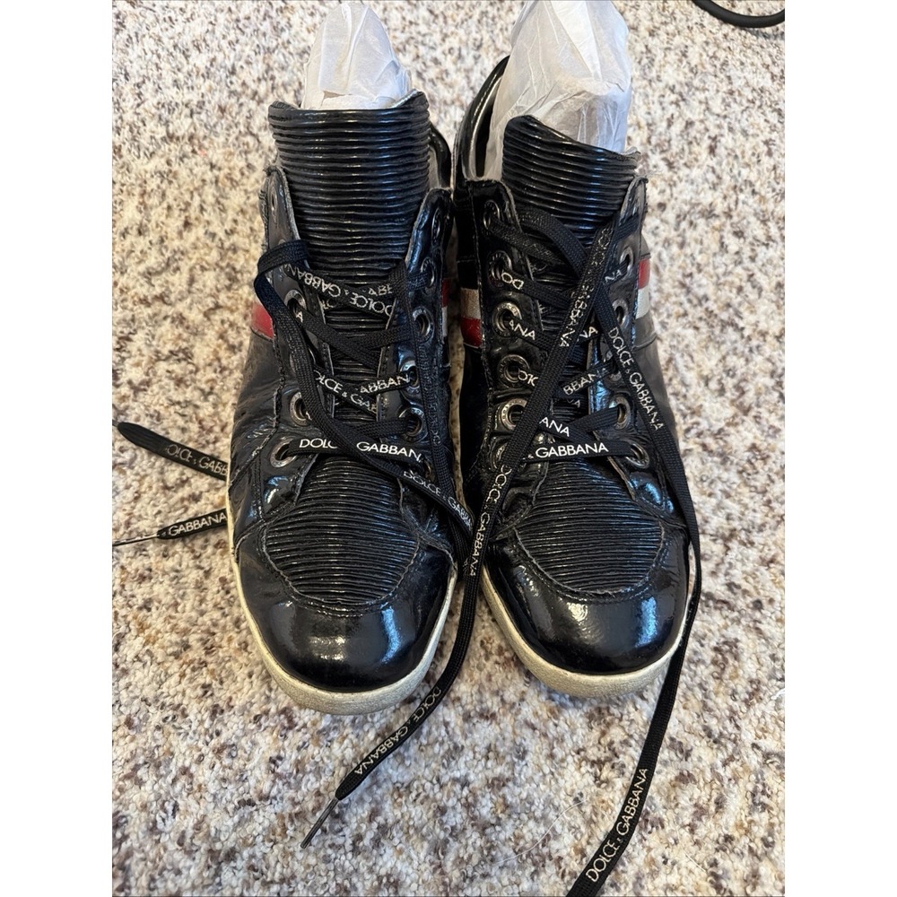 Dolce & Gabbana‎ Men's  Low Top Black Sneakers Shoes Sz12